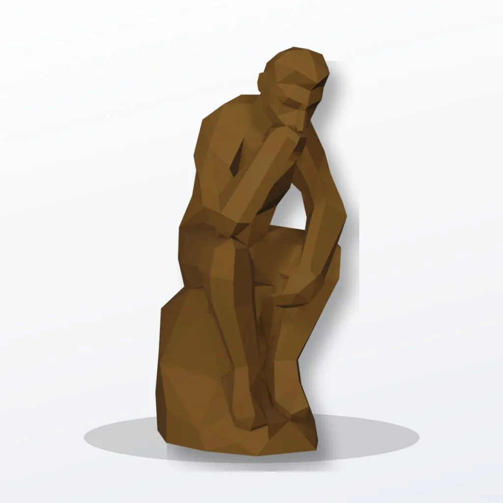 Le Penseur papercraft 3D