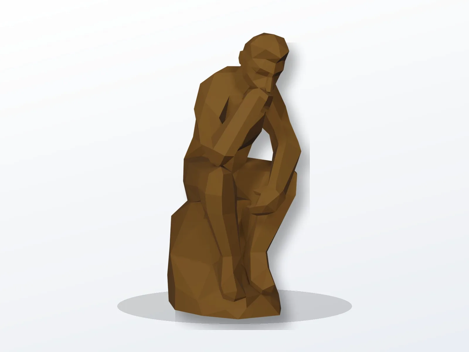 Le Penseur papercraft 3D