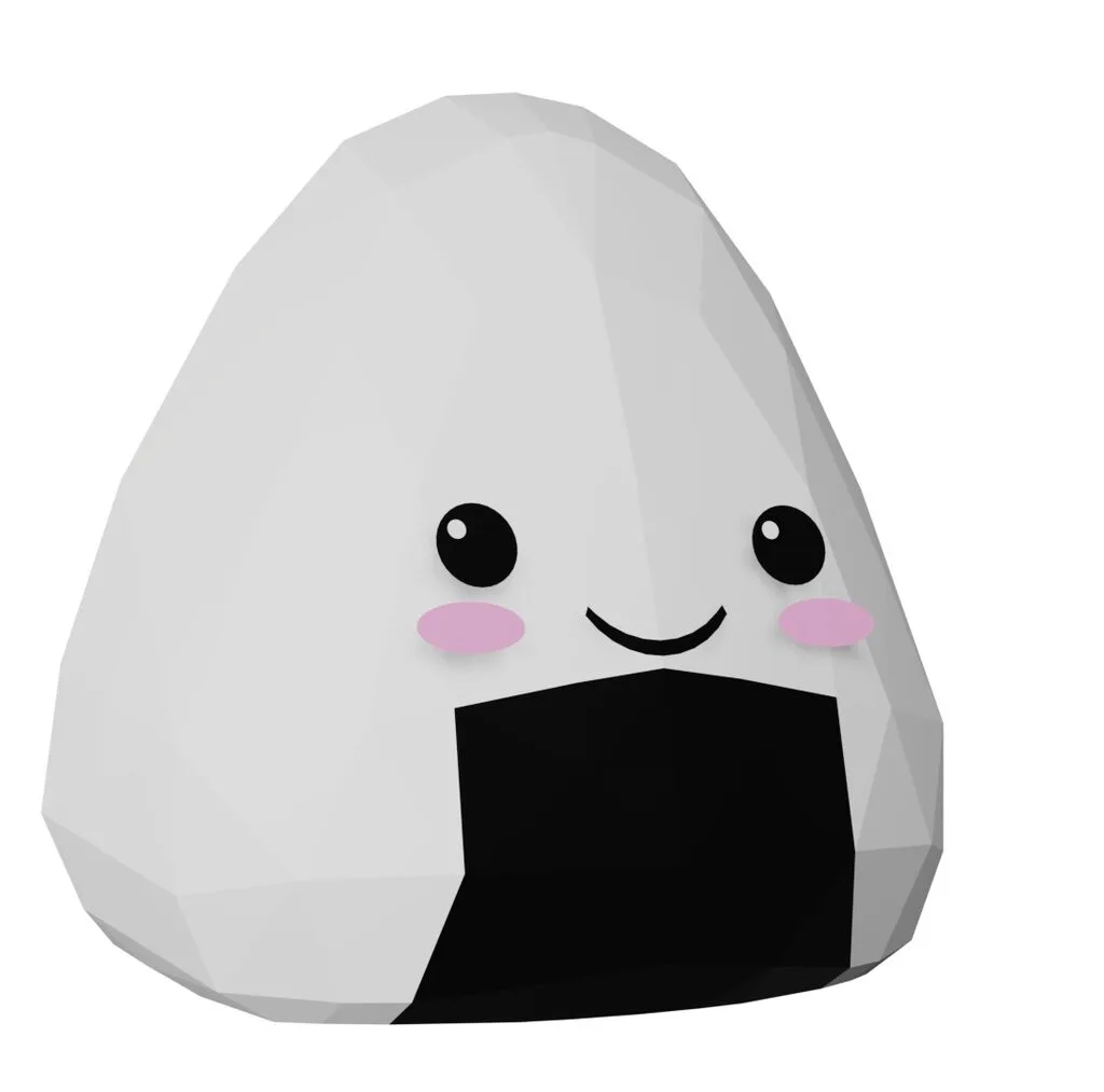 Onigiri papercraft 3D