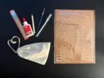 Kit de material esencial (pegamento, cuchilla plegable, regla, cúter)