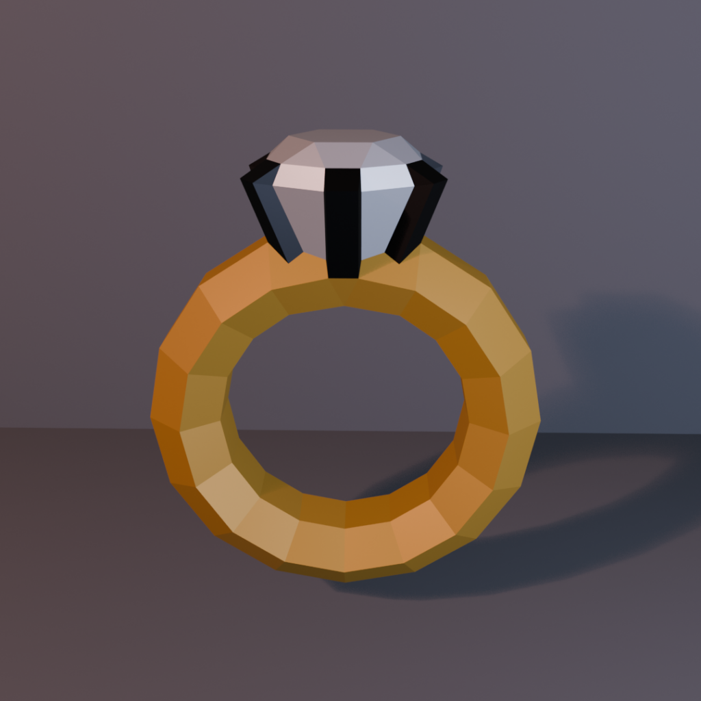 Giant Diamond Ring 3D Papercraft - PDF SVG DXF