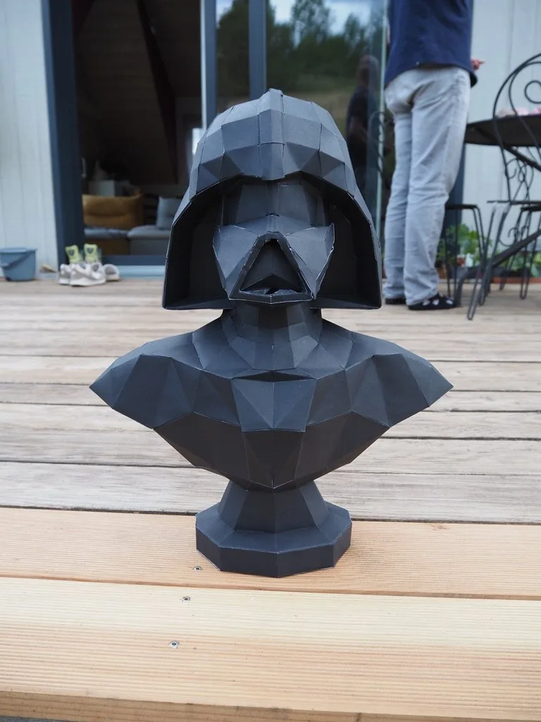 Busto de Darth Vader de Star Wars en papercraft 3D