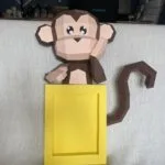 Fotolijst aap in 3D-papercraft