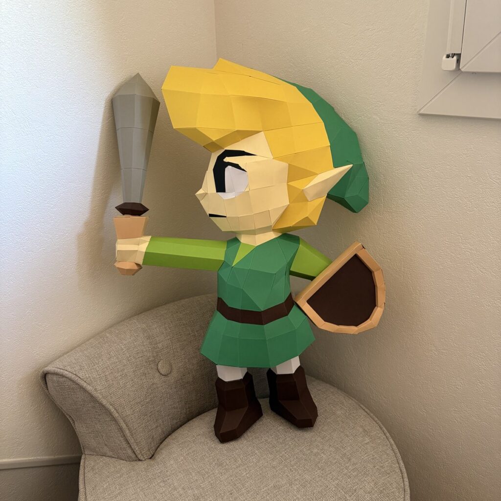 Link from The Legend of Zelda in 3D Papercraft