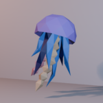Phosphorescent jellyfish 3D papercraft - PDF SVG DXF