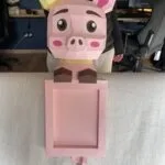 Fotolijst met varkenskop in origami 3D