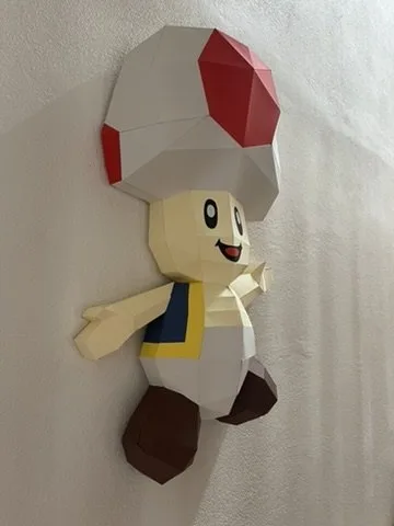 Papercraft von Toad als 3D-Origami