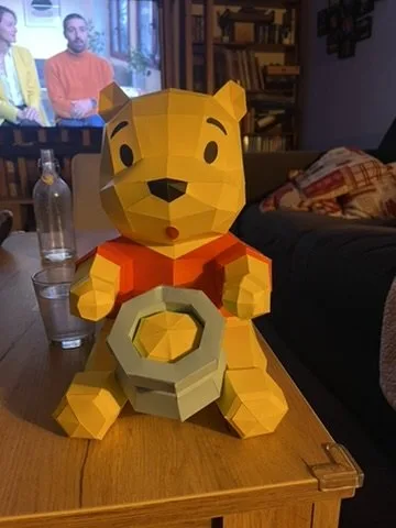 3D Origami Papercraft of Winnie the Pooh