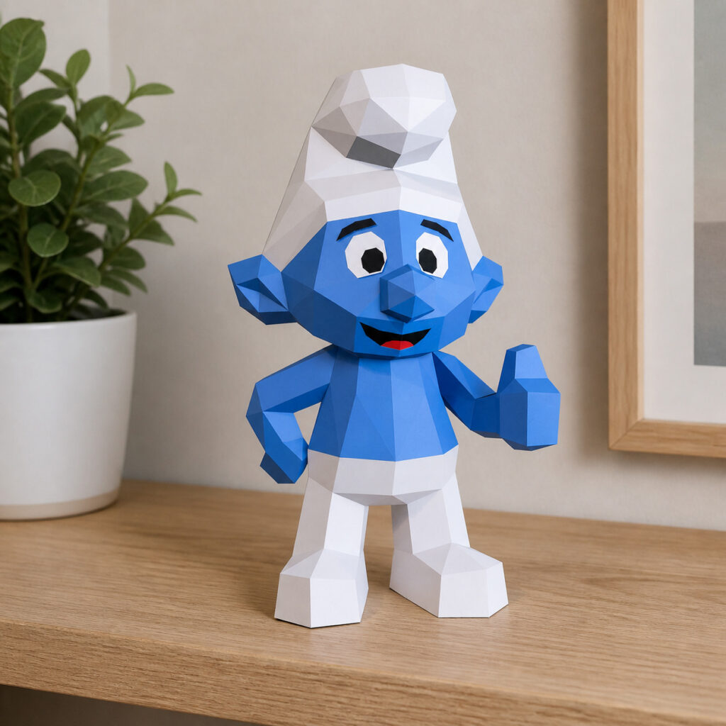 Gnome marcheur papercraft 3D – PDF SVG DXF
