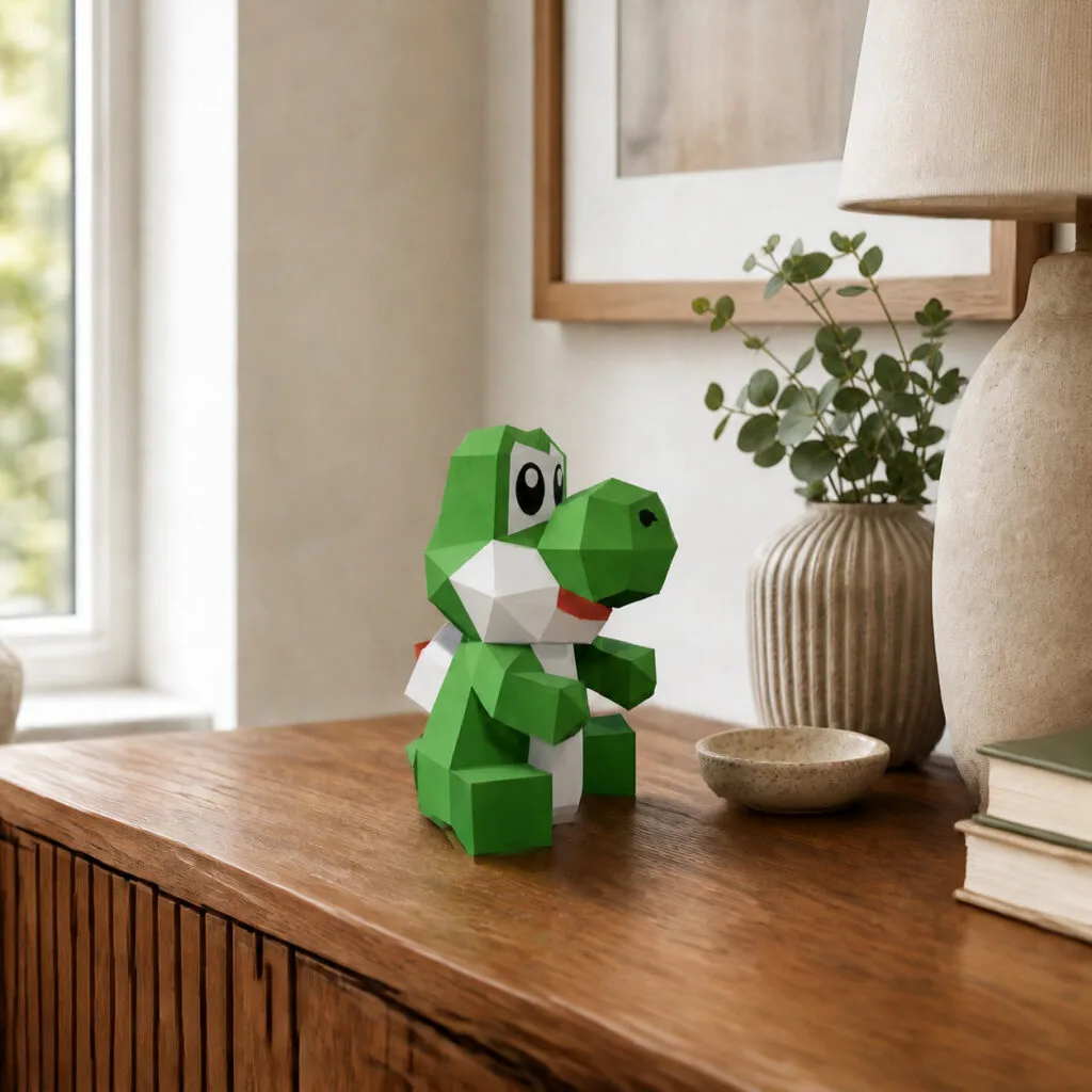 Papercraft Yoshi origami 3D