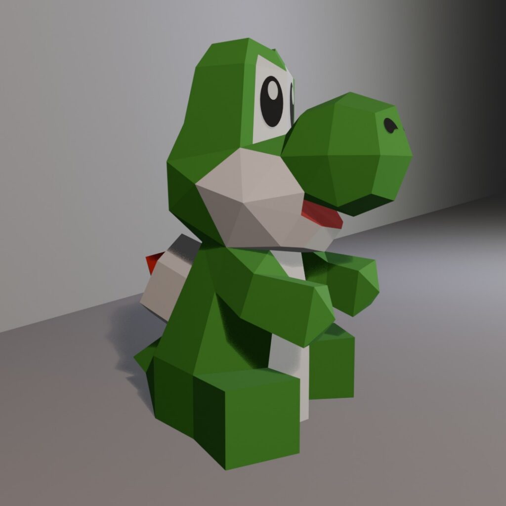 Papercraft Yoshi 3D en papier