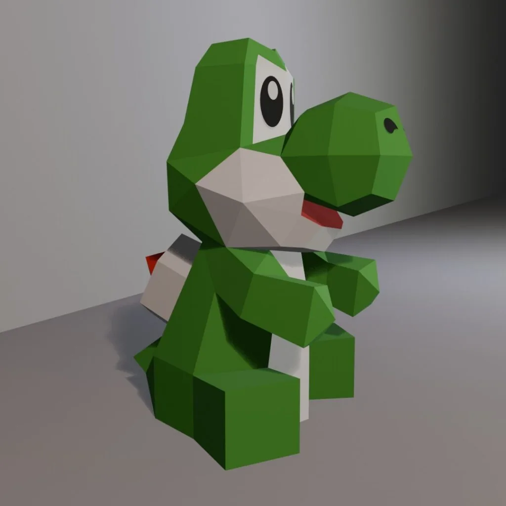 Papercraft Yoshi origami 3D