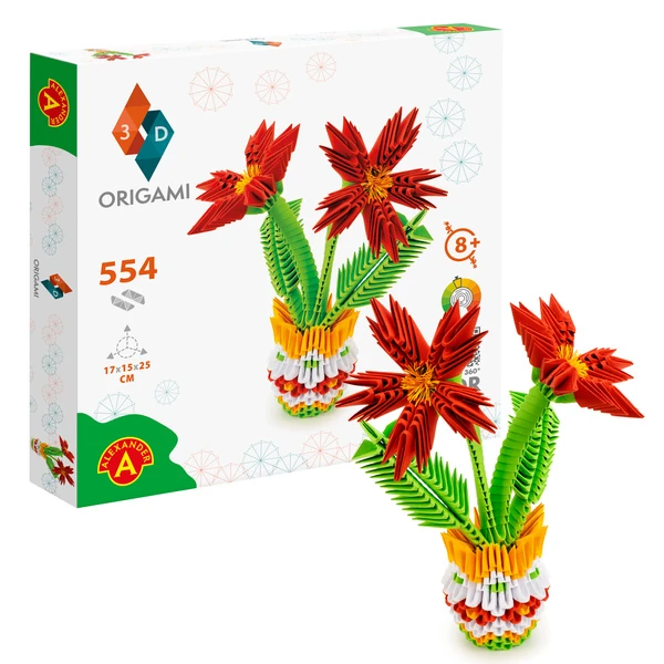 3D-Origami-Set Blumentopf