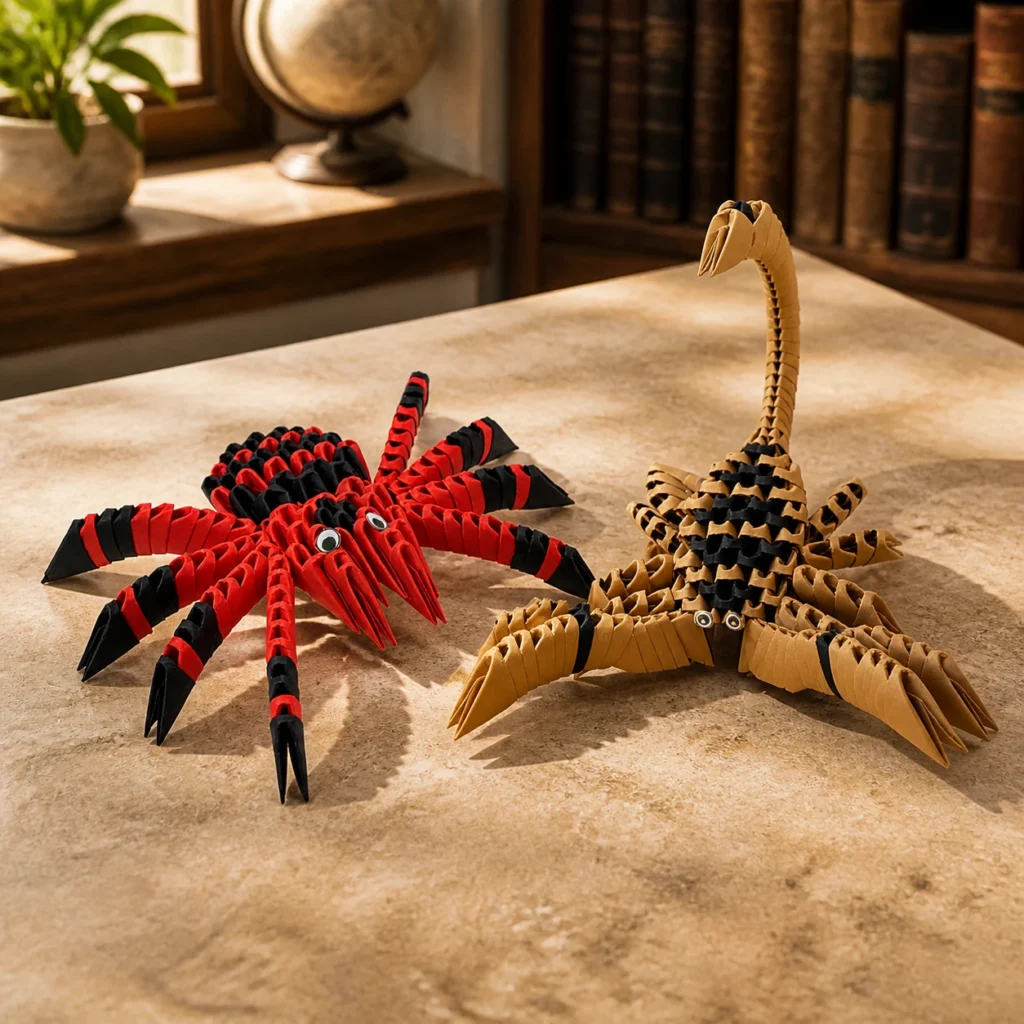 3D-Origami-Set Spinne und Skorpion 2-in-1 3D-Origami-Set Spinne und Skorpion 2-in-1