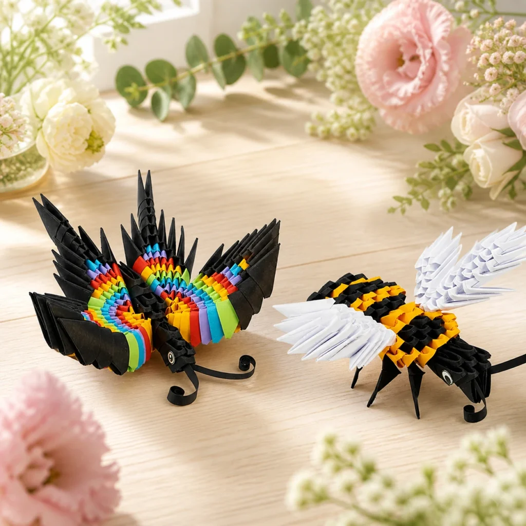 3D-Origami-Set Schmetterling und Biene 2-in-1 3D-Origami-Set Schmetterling und Biene 2-in-1