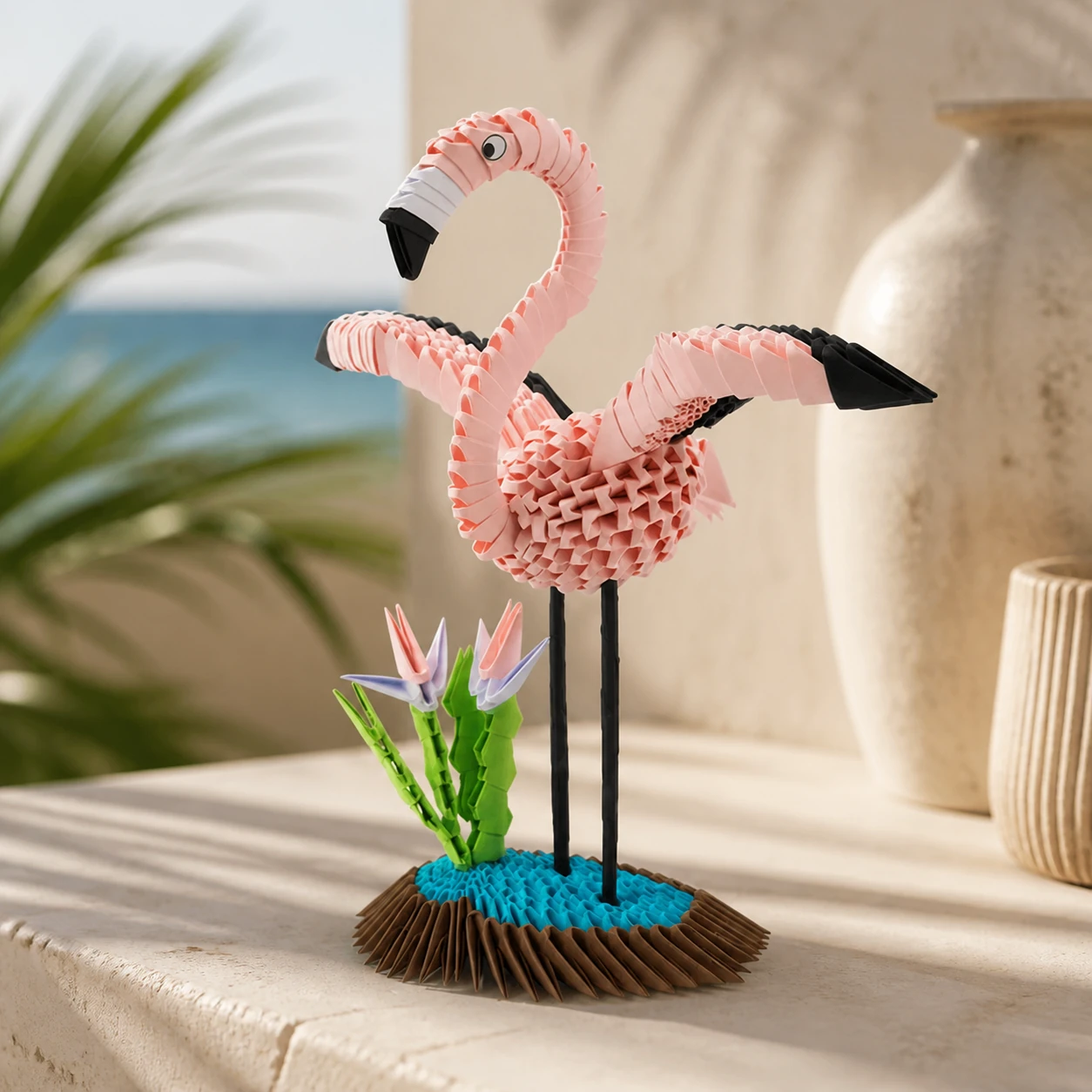 3D Origami Kit Flamingo 3D Origami Kit Flamingo