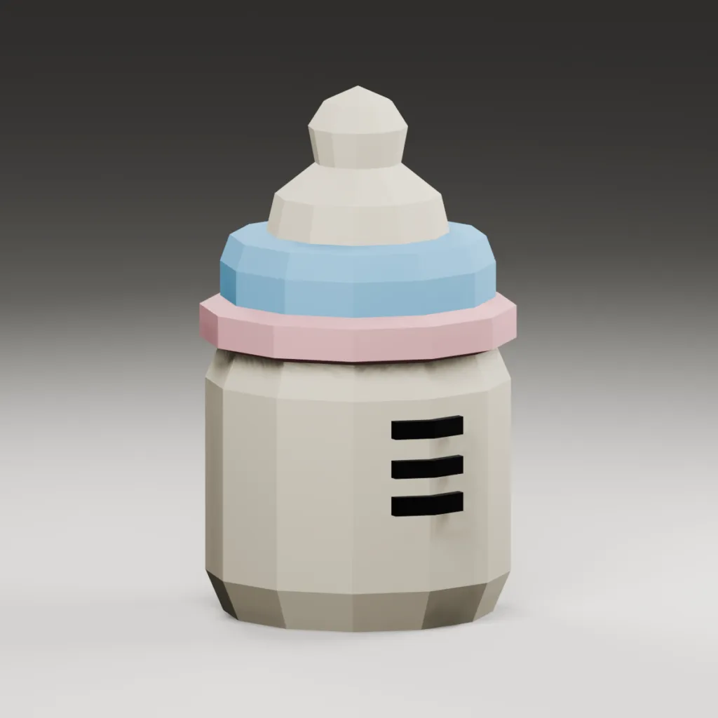 Babyflasche aus 3D-Papercraft – PDF SVG DXF