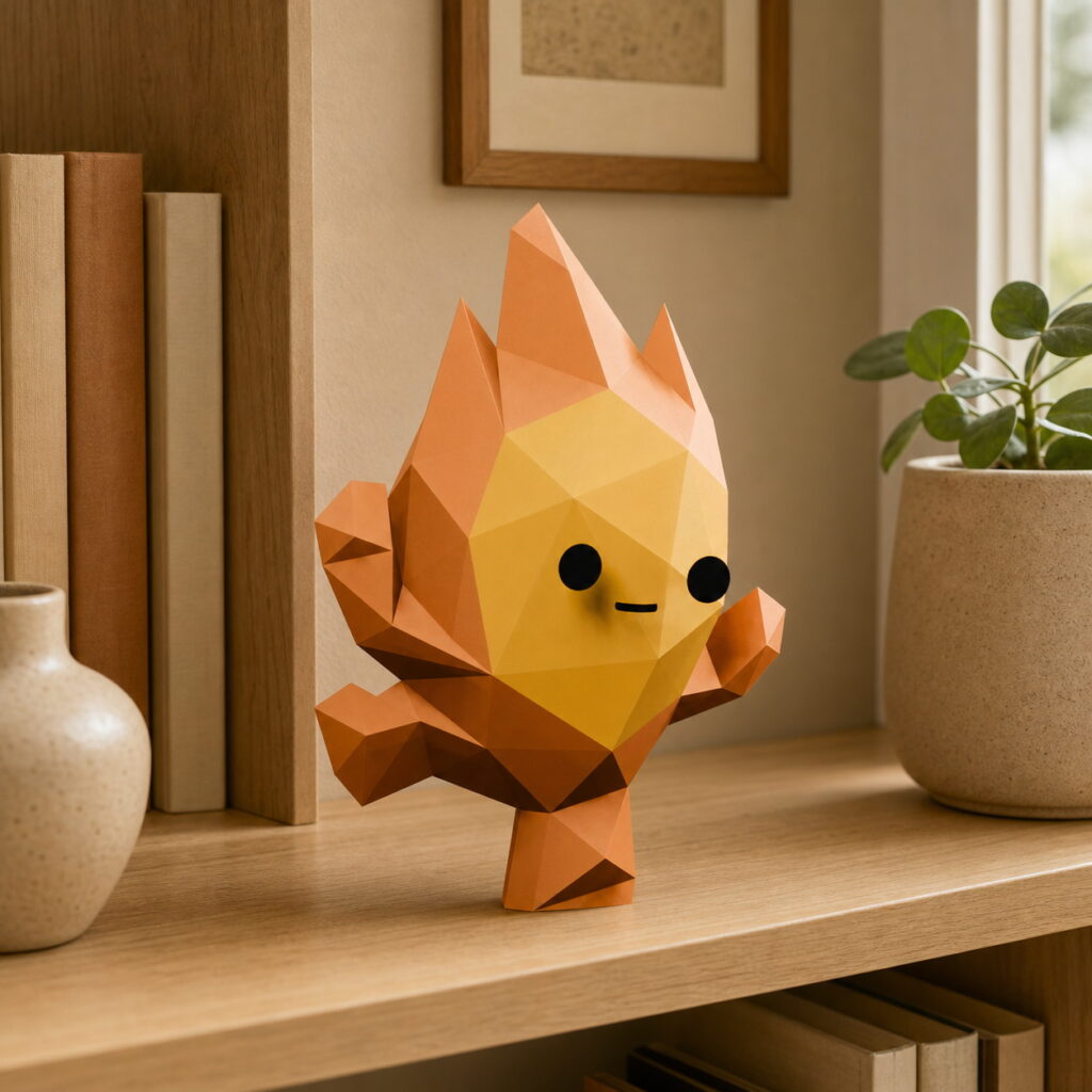Flor de loto en papercraft 3D – PDF SVG DXF