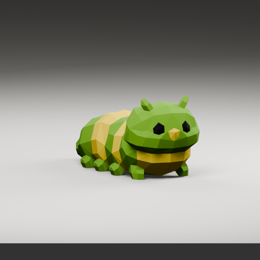Caterpillar 3D papercraft – PDF SVG DXF