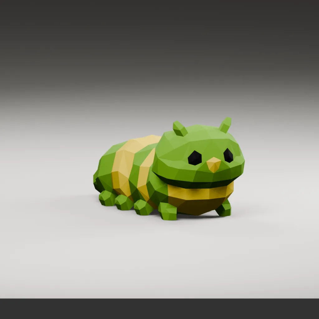Raupe aus 3D-Papercraft - PDF SVG DXF