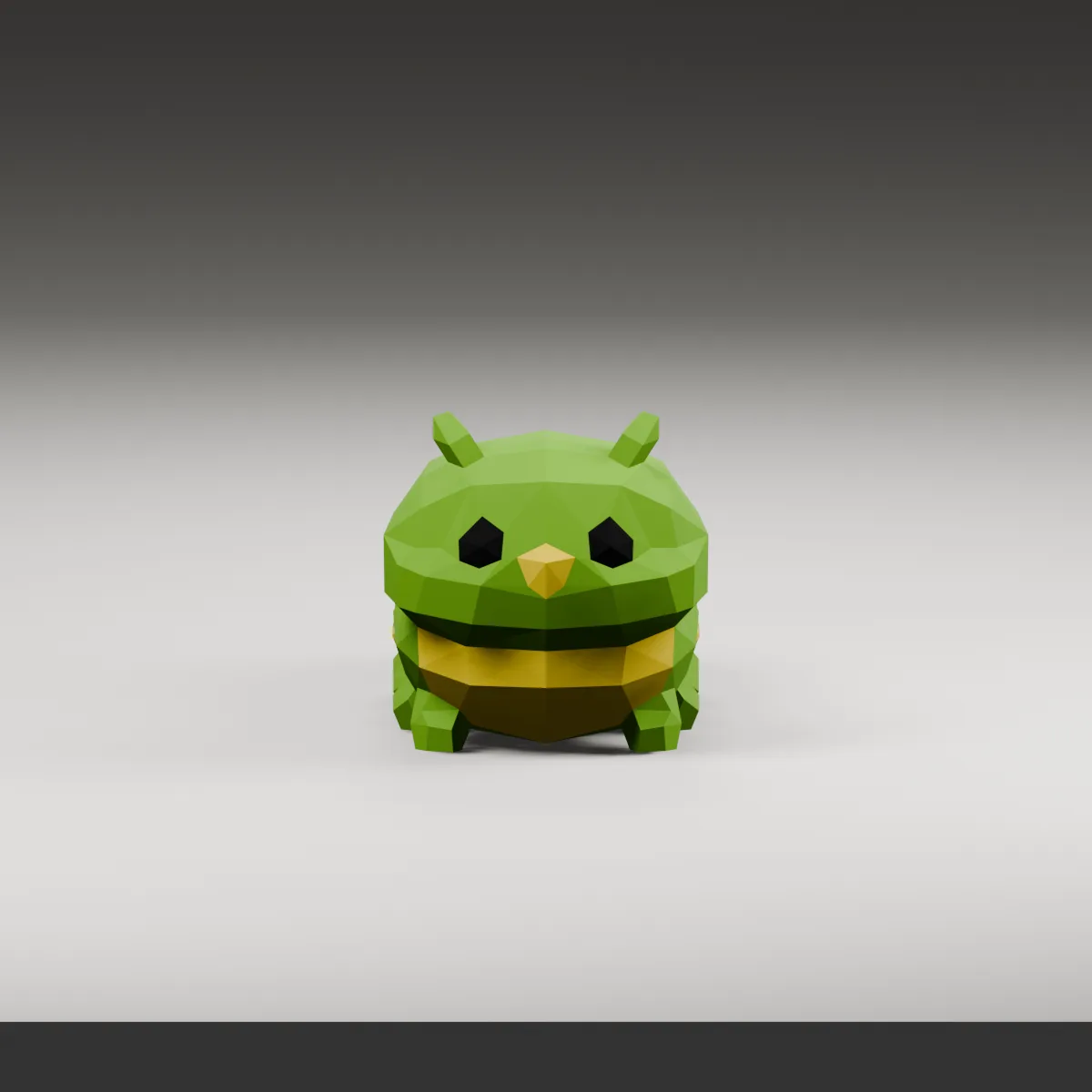 Chenille papercraft 3D, vue fidèle 2