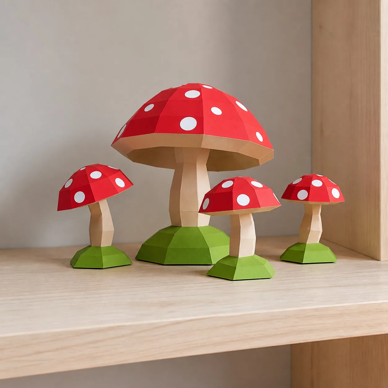 Set de cuatro setas rojas en papercraft 3D