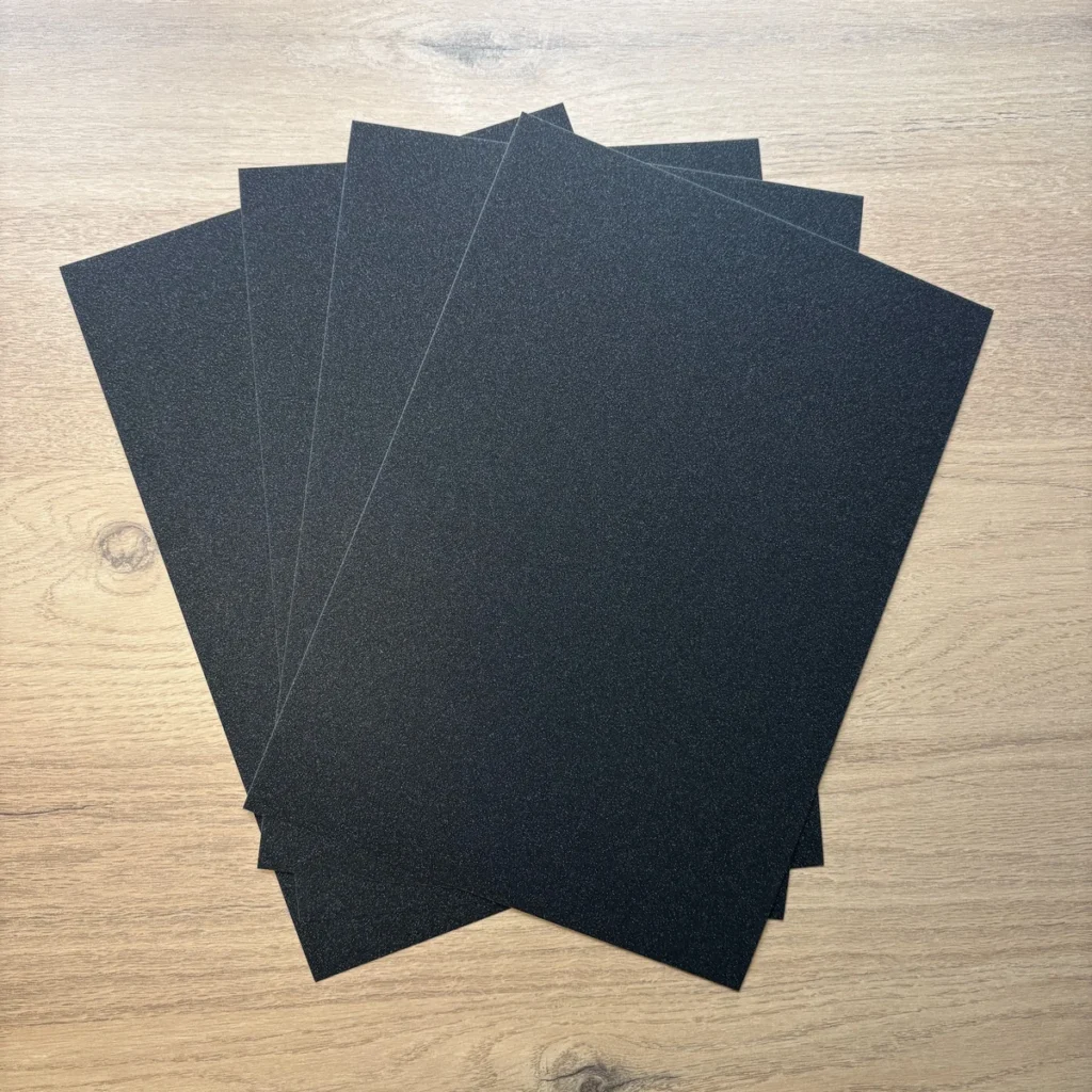 Cartulina A4 negro, acabado brillante – más de 180 g/m²