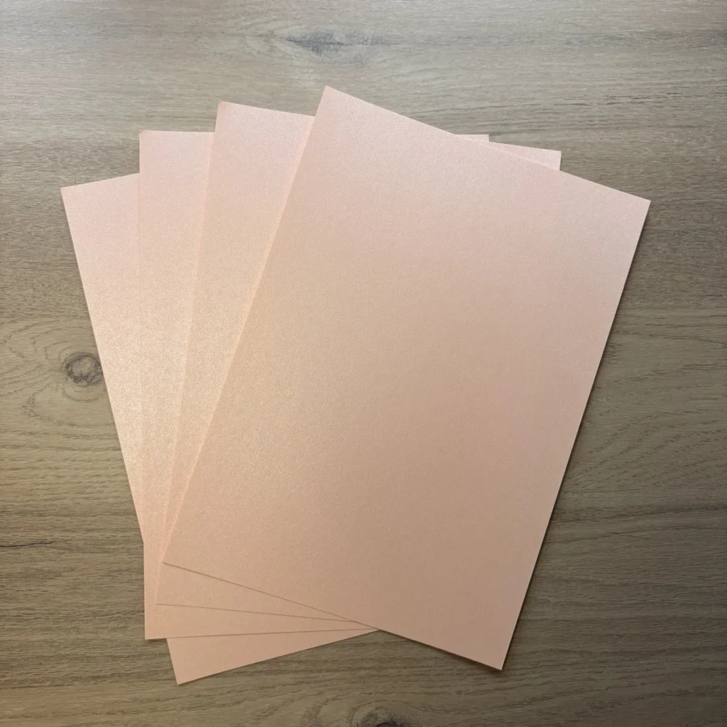 Peach glossy cardstock A4 – over 180 gsm