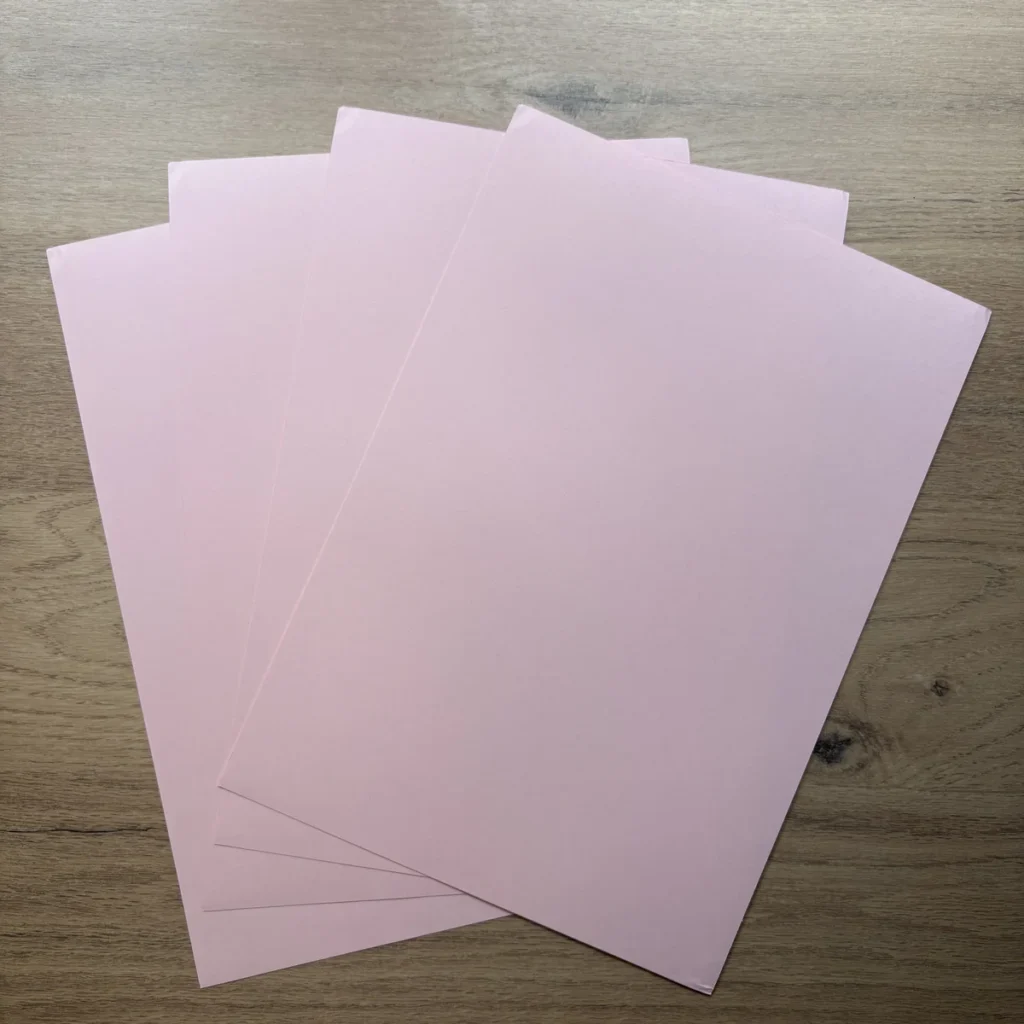 Cartulina A4 Rosa pastel, acabado mate – más de 180 g/m²