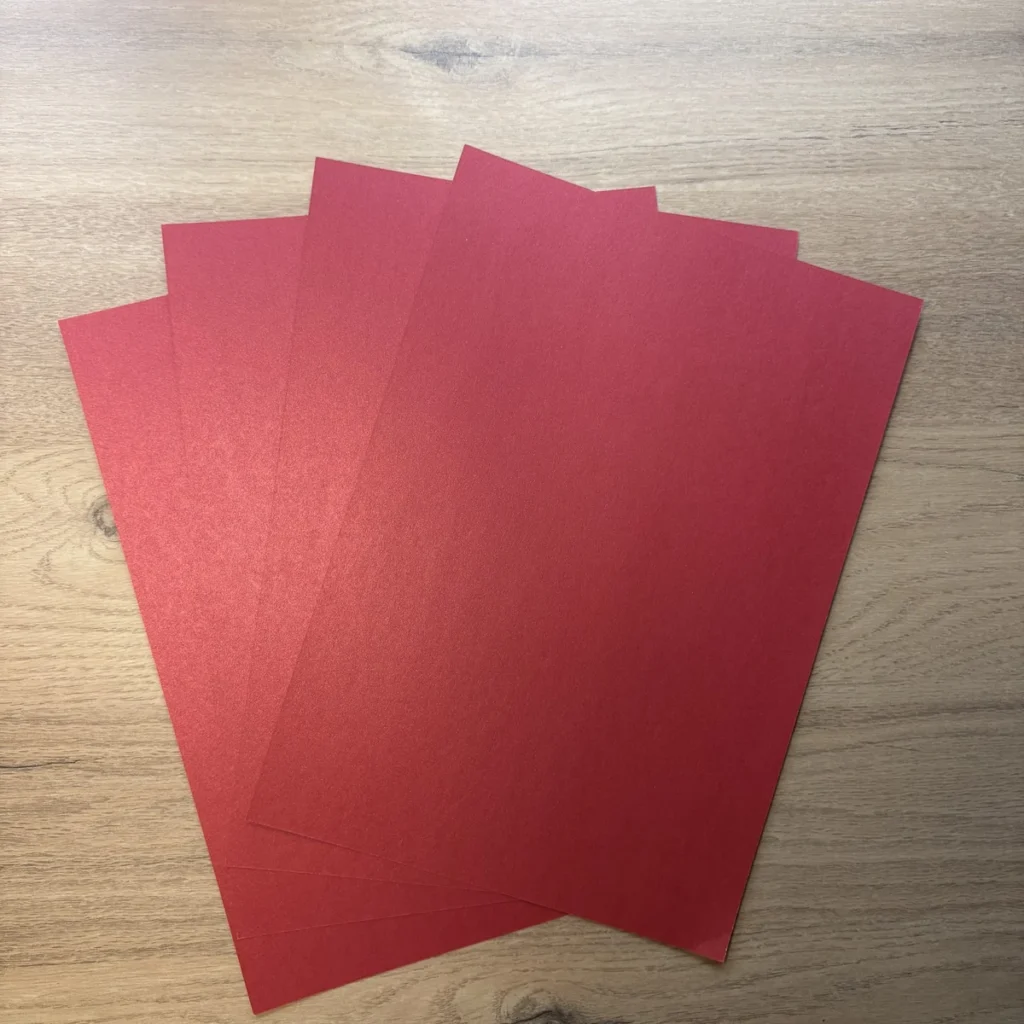 Papier cartonné Rouge corail brillant
