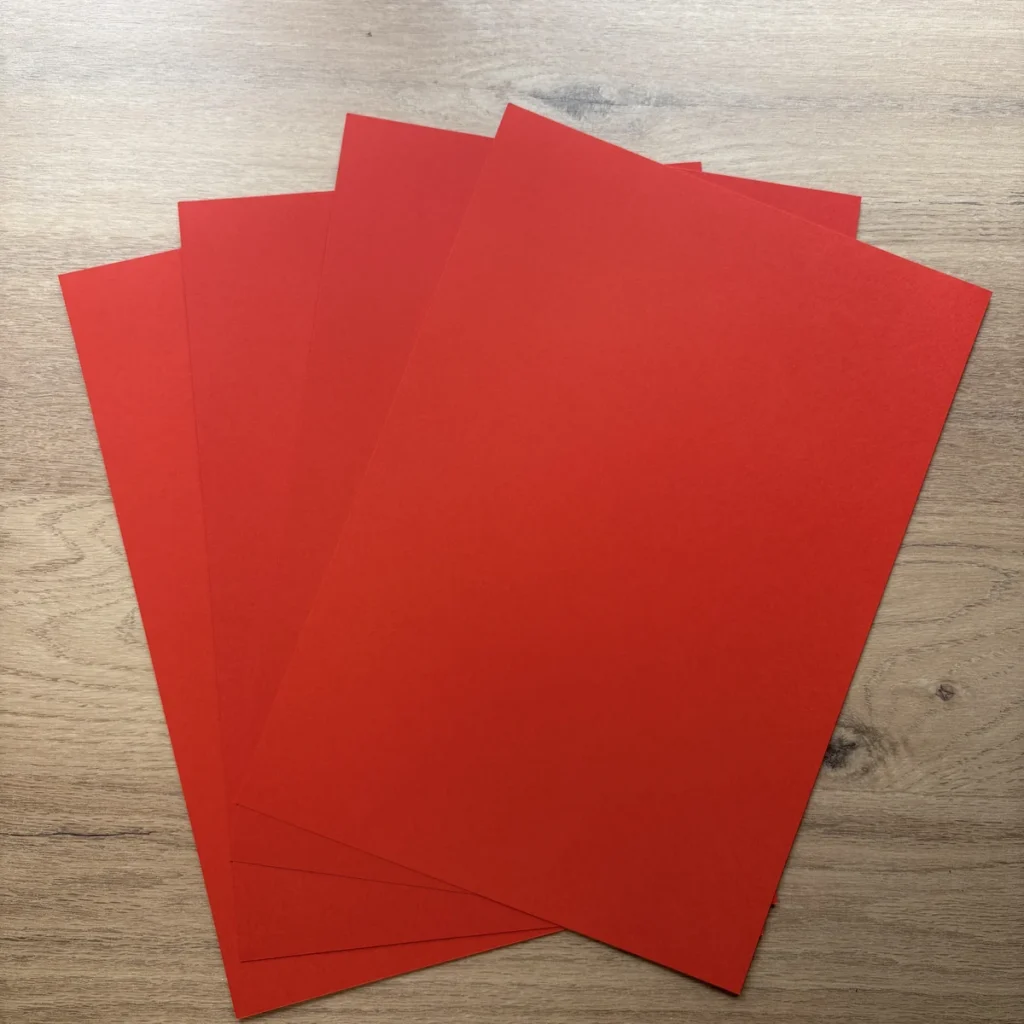 Red matte cardstock A4 – over 180 gsm