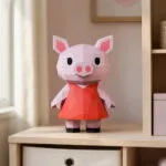 Peppa Pig aus 3D-Papercraft - PDF SVG DXF