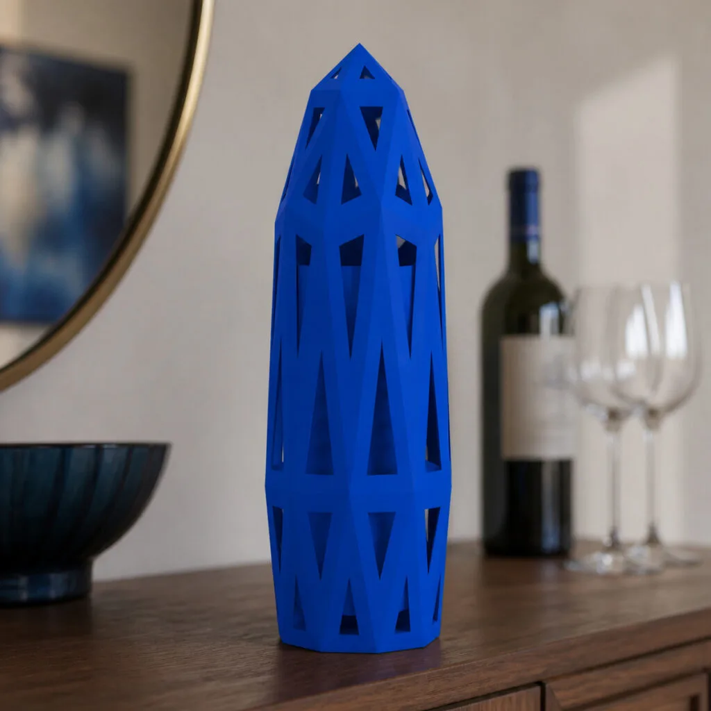 Porta-garrafa de vinho com cúpula em papercraft 3D