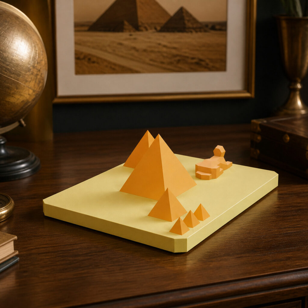 Pyramides de Gizeh en papercraft 3D