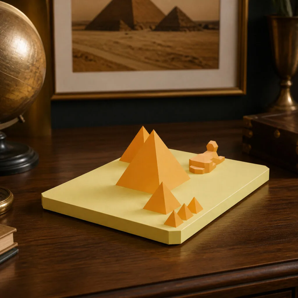 Pirámides de Guiza en papercraft 3D