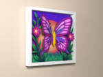 Papercraft Butterfly Shadow Box, Layered Paper Art, 3D Wall Decor Printable Template, vue 5