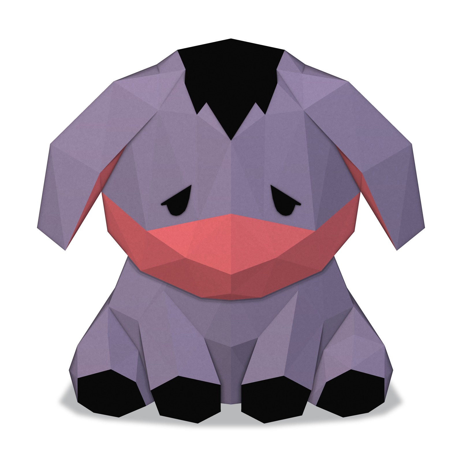 bourriquet-papercraft-3d Papercraft Bourriquet en origami 3D, vue 2