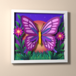 Papercraft Butterfly Shadow Box, Layered Paper Art, 3D Wall Decor Printable Template