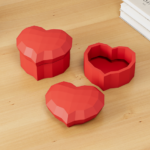 Papercraft Heart shaped box DIY | PDF,SVG | cruicut