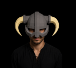 Dovahkiin's helmet Papercraft DIY | PDF, SVG | Template | Cricut, vue 2