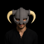 Dovahkiin's helmet Papercraft DIY | PDF, SVG | Template | Cricut