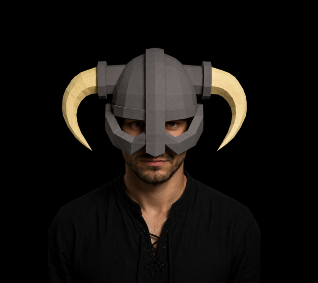 Dovahkiin's helmet Papercraft DIY | PDF, SVG | Template | Cricut