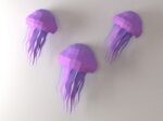 Jellyfish Papercraft Wall Decor | Low Poly | Room Decor | PDF,SVG | | Cricut, vue 2