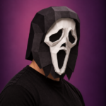 Papercraft Masque de fantôme Halloween | Décoration murale