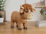 Highland Cow papercraft | PDF,SVG | DIY Printable Template | Cricut, vue 2