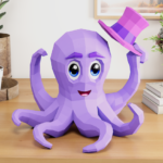 Octopus papercraft DIY | PDF , SVG | Printable Template | Cricut