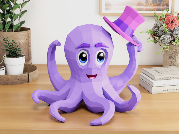 Octopus papercraft DIY | PDF , SVG | Printable Template | Cricut