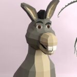 Donkey Papercraft DIY | PDF, SVG | Printable Template | Cricut
