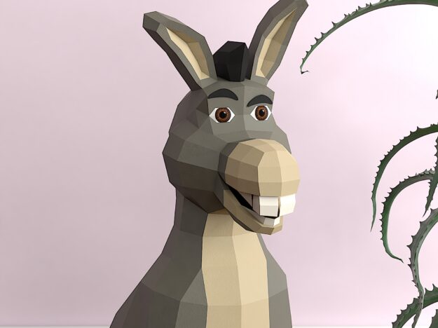 Donkey Papercraft DIY | PDF, SVG | Printable Template | Cricut