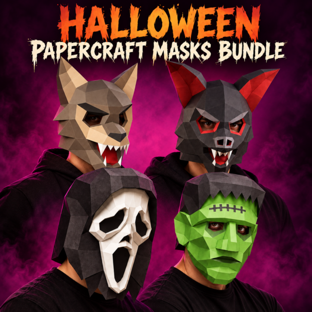 Pack Halloween papercraft | 9 décorations à créer, vue 11